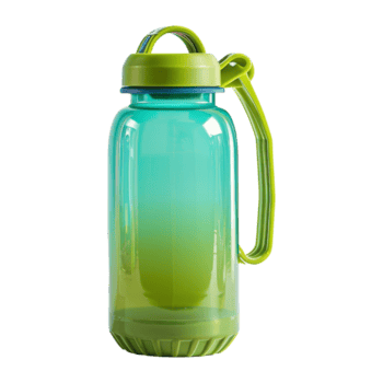 verde e azul plástico água garrafa com lidar com png