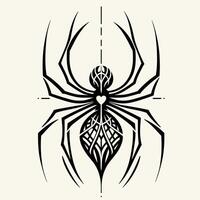 Spider tattoo design illustration vector