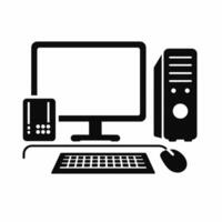 Computer desktop icon illustration vector