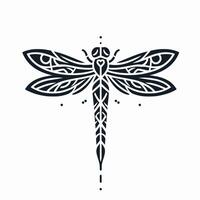 Dragonfly tattoo design vector