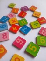 Photo of a Small Number Board for Learning to Count