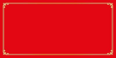 Chinese New Year background with golden border, Tradition Chinese border frame vector