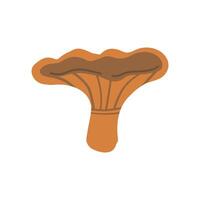 Illustration of an orange mushroom with a simple design. Perfect for nature, autumn, forest-themed content, or playful botanical art with earthy tones vector