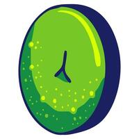 Bubble graffiti font style Number 0 vector