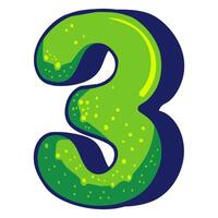 Bubble graffiti font style number 3 vector