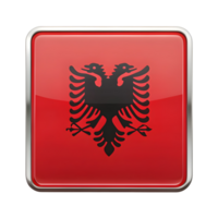 3D Rectangular Albania Flag Icon for Use in Graphic Design and Web Development png