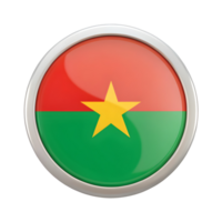 3D Circular Icon of the Burkina Faso Flag Perfect for Web and Design Projects png