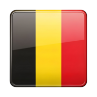 3D Belgium Flag Icon in Rectangular Shape Perfect for Branding and Design Projects png