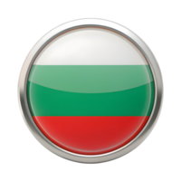 3D Bulgaria Flag Icon in a Distinct Circular Shape for Creative Projects png