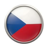 High-Quality 3D Icon of the Czech Republic Flag in a Circular Shape for Creative Projects png
