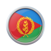 3D Eritrea Flag Icon in a Circle Shape for Creative Graphic Design Projects png
