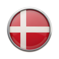 3D Denmark Flag Icon in Circle Shape for Easy Recognition and Usage png