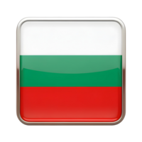 3D Bulgaria Flag Icon in Rectangle Shape Perfect for National Celebrations and Events png