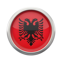 3D Circular Icon of the Albania Flag Suitable for Various Graphic Design Projects png