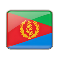 High-Quality 3D Eritrea Flag Icon in a Rectangle Shape for Creative Design Projects png