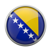 Stunning 3D Circular Icon Representation of the Bosnia Flag for Graphic Design Use png