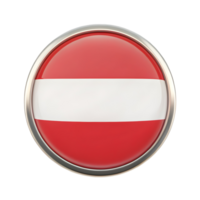 Beautiful 3D Render of Austria Flag Icon in a Circular Shape for Creative Designs png