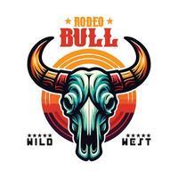 The logo for rodeo bull vector