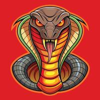 Python illustration on red background vector