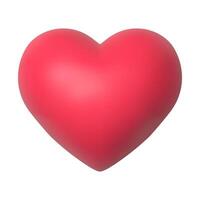 3D Heart On White Background, illustration vector
