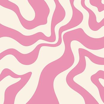 resumen cuadrado estético retro antecedentes con ondas. de moda vistoso conjunto de retro antecedentes en años 70, Años 80 estilo. resumen hippie tarjeta conjuntos en beige y rosado colores. vector