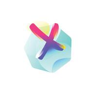 Letter X, logo, sign. Brand and logo for the company. Icon for website and print. Gradient icon isolated on white background. vector