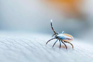 Macro Shot of a Colorful Spider on Textured Surface in Nature photo