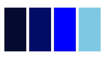 Dark blue, navy blue, blue, baby blue color palette. Set of bright color palette combination in rgb hex. Color palette for ui ux design. Abstract illustration for your graphic design, banner, poster vector