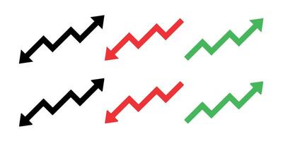 Symbols for up and down, minimalist design on white background vector