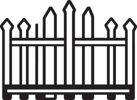 fence linear black vector