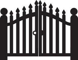 Gate clean simple black vector