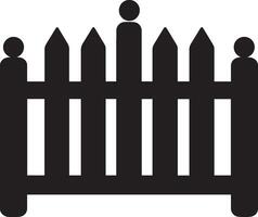 fence linear black vector