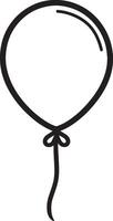 Balloon linear black vector