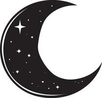 Moon clean simple black vector