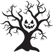Halloween Branch tree clean simple black vector