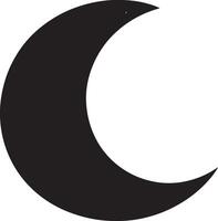 Moon clean simple black vector