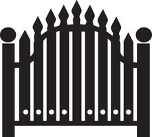 Gate clean simple black vector