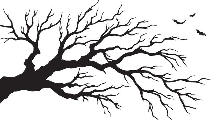 Halloween Branch tree simple silhouette