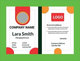 Unique ID card design vector