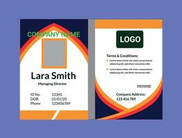 Office ID card desin vector