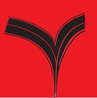 Sharp road symbol. sharp highways and motorways, sharp direction sign illustration on red background. vector