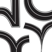 Sharply curved road symbol. sharp highways and highways, sharp direction sign illustration on white background. vector