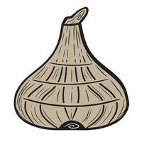 garlic character, garlic icon simple style vector