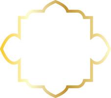 Islamic Ramadan Gold Frame with Geometric Design Style vector