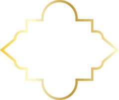 Islamic Ramadan Gold Frame with Geometric Design Style vector