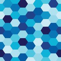seamless pattern of monochrome blue hexagonal geometric shapes, modern camouflage style shaped like a honeycomb vector