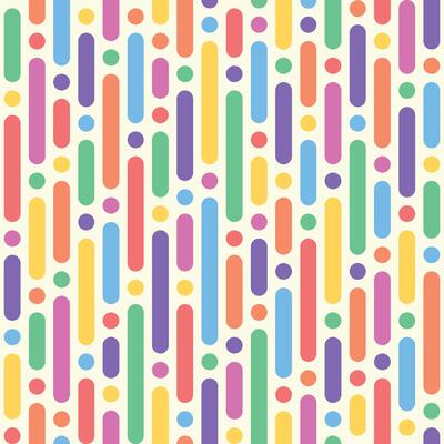 colorful lines seamless pattern, fun and creative for kids or trendy design with basic shapes
