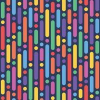seamless pattern of colorful lines on a dark background, fun and creative for kids or trendy design with basic shapes vector