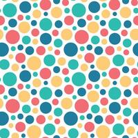 seamless pattern of collection of colorful circles scattered around vector