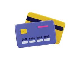 3D credit card icon on send financial payment for online shopping, online payment credit card icon on online bank icon 3d render vector